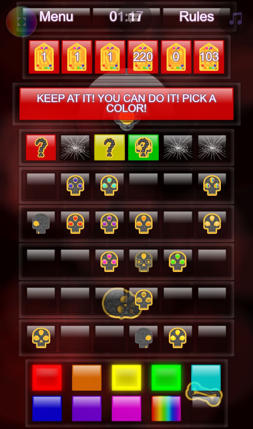 Code Breaker hint display
