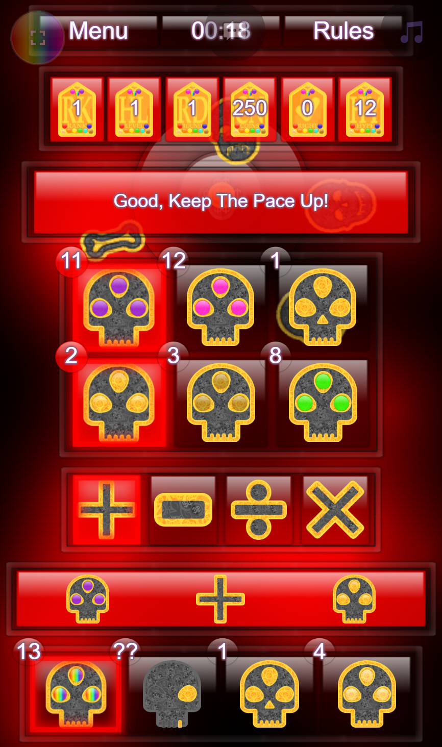 Plus Six board tile selected