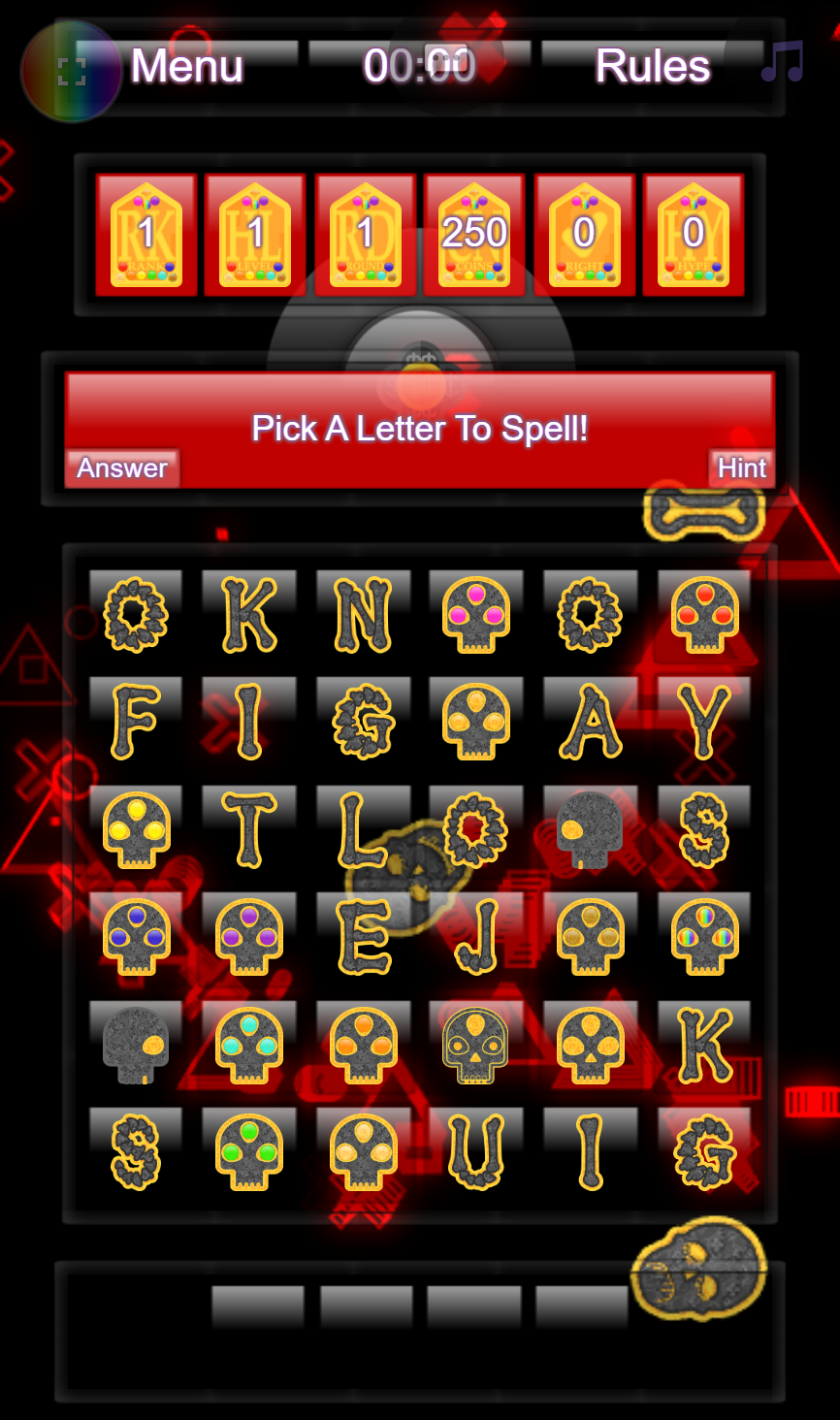 Letter Finder default entry view